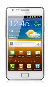 White Samsung Galaxy S II 4G