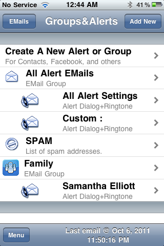 Group mail alert tone