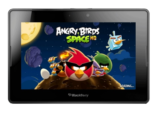 Angry Birds Space on BB Playbook