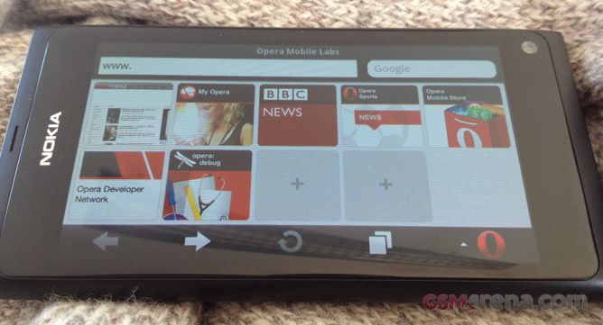 Opera Mobile on Nokia N9