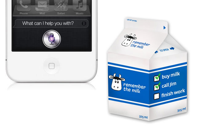 Siri with Remember the Milk Application