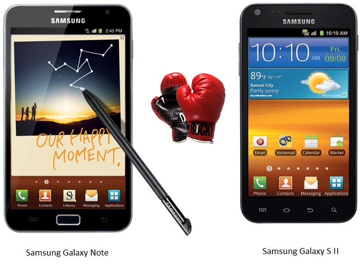 Samsung Galaxy S II Vs Galaxy Note 