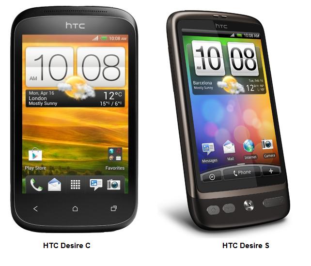 HTC Desire C vs Desire S