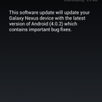 Galaxy nexus Software update