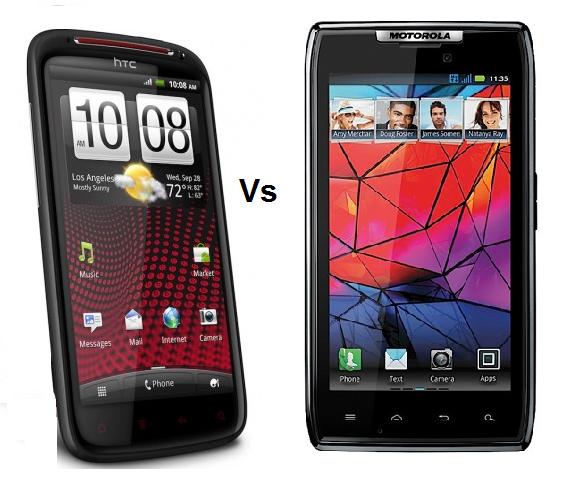 Droid RAZR vs HTC Sensation XE Droid RAZR vs HTC Sensation XE