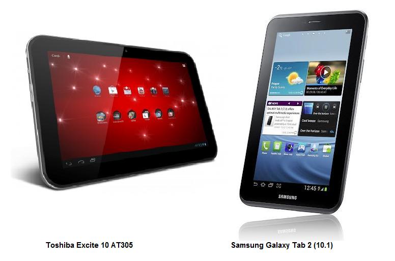 Galaxy Tab 2 10.1 Vs Excite 10 AT305
