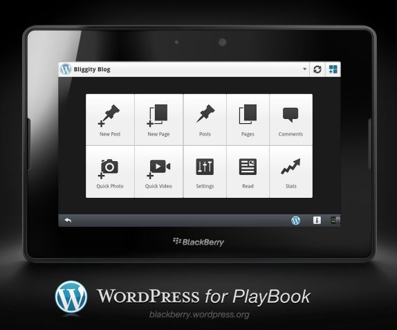 WordPress App on BB Playbook WordPress App on BB Playbook